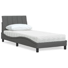Bed met matras 80x200 cm donkergrijs