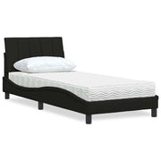 Bed met matras 80x200 cm stof zwart