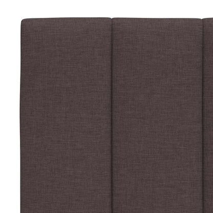 Bed Met Matras Stof 80 x 200 cm Donkerbruin