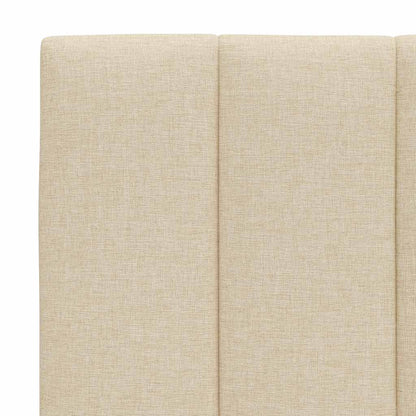 Bed met matras stof crèmekleurig 80x200 cm