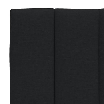 Bed met matras stof zwart 90x190 cm