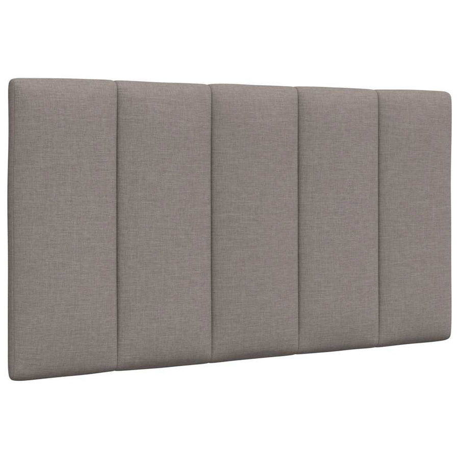 Bed met matras stof taupe 90x190 cm
