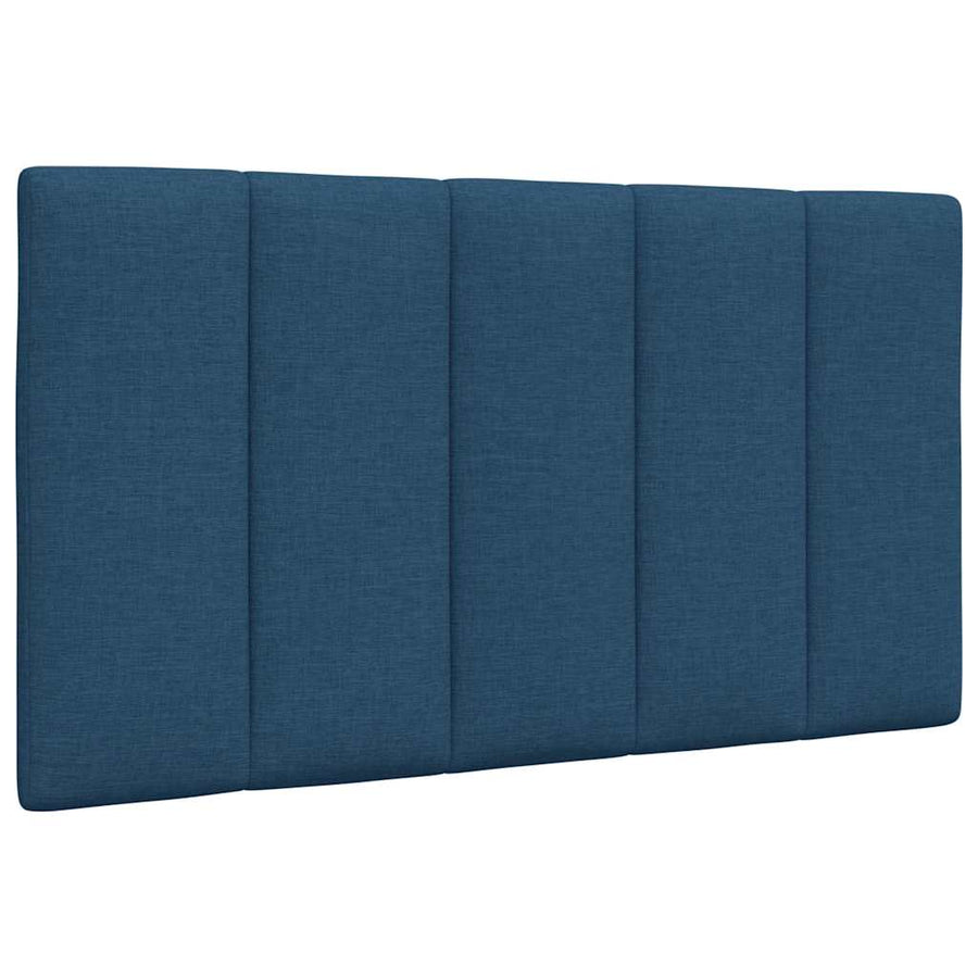 Bed met matras "Hanko" stof blauw 90x190 cm