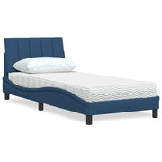 Bed met matras blauw 90x190 cm