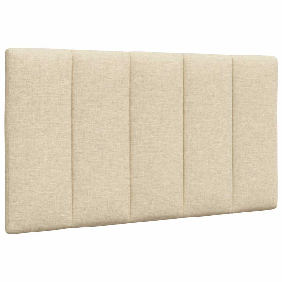 Bed met matras stof crèmekleurig 90x200 cm