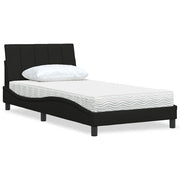 Bed met matras 100x200 cm zwart stof