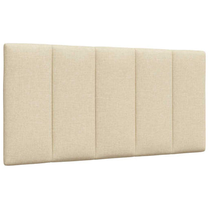 Bed met matras stof crèmekleurig 100x200 cm