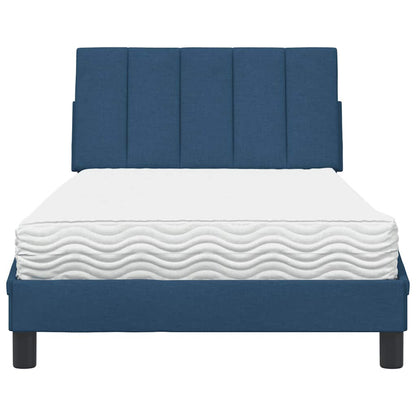 Bed met matras stof blauw 100x200 cm