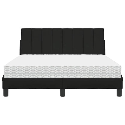 Bed met matras stof zwart 120x200 cm