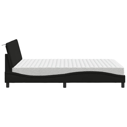 Bed met matras stof zwart 120x200 cm