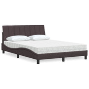 Bed met matras 120x200 cm donkerbruin