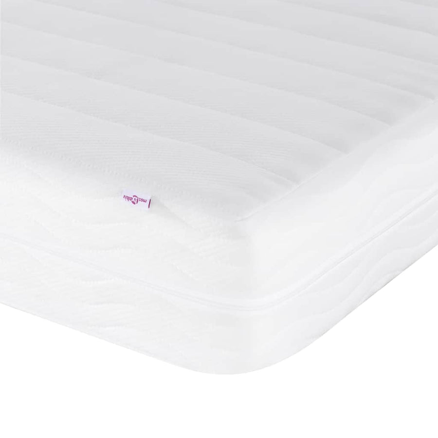 Bed met matras "Hanko" stof crèmekleurig 120x200 cm