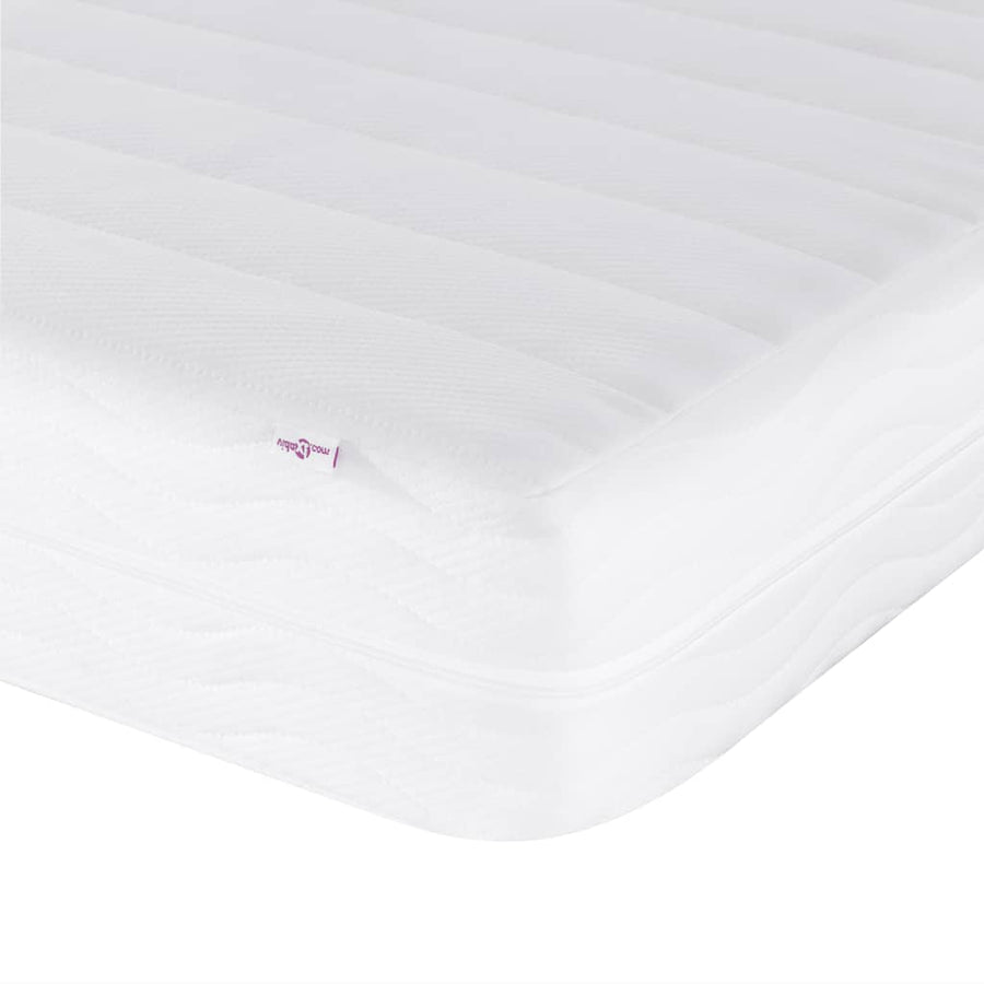 Bed met matras "Hanko" stof blauw 120x200 cm