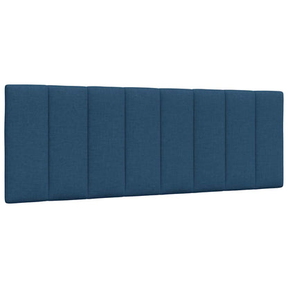 Bed met matras "Hanko" stof blauw 120x200 cm