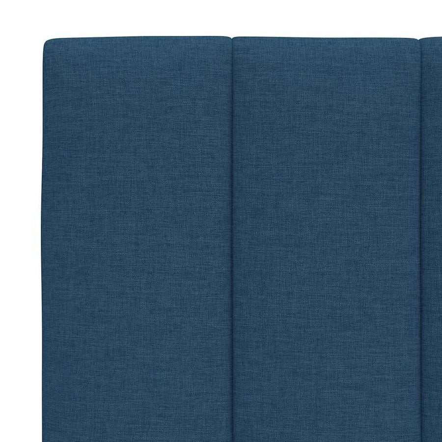 Bed met matras "Hanko" stof blauw 120x200 cm