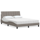 Bed met matras 140x190 cm taupe