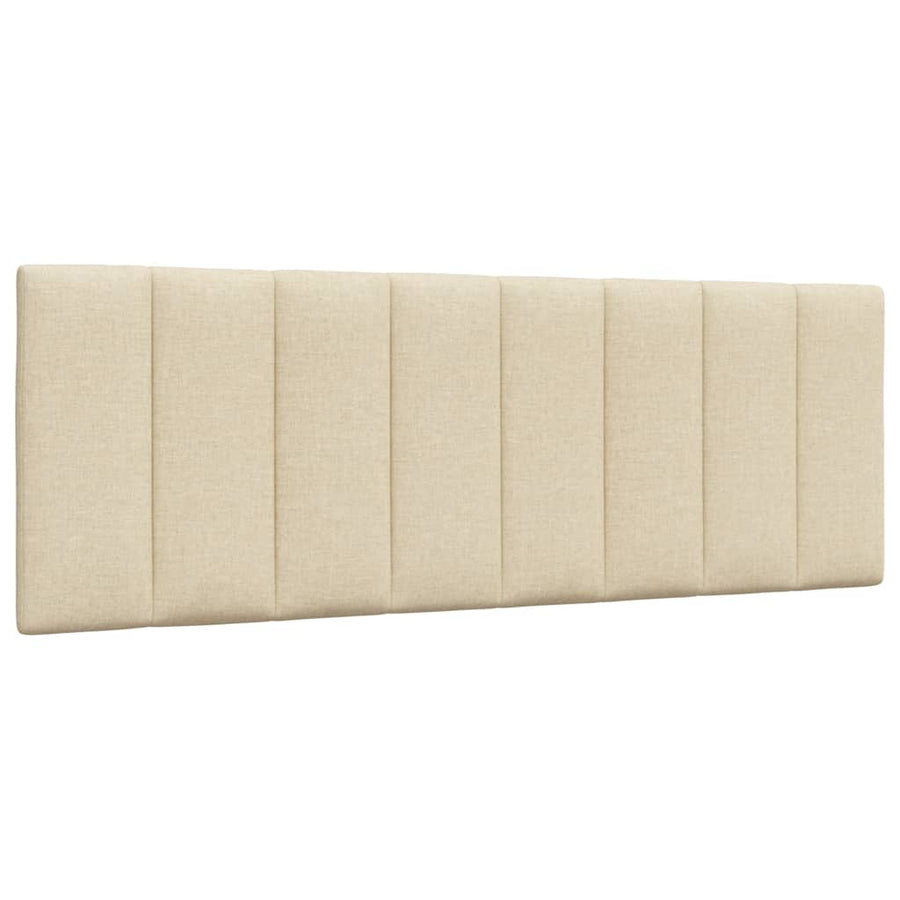 Bed met matras "Hanko" stof crèmekleurig 140x190 cm