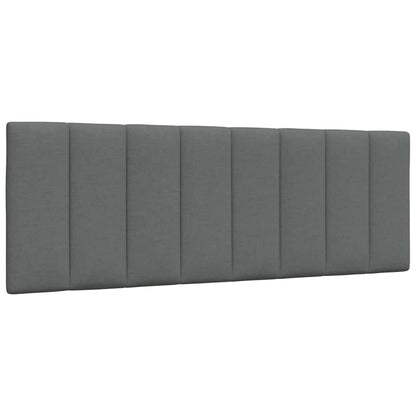 Bed met matras stof donkergrijs 140x200 cm