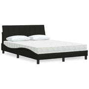 Bed met matras 140x200 cm zwart
