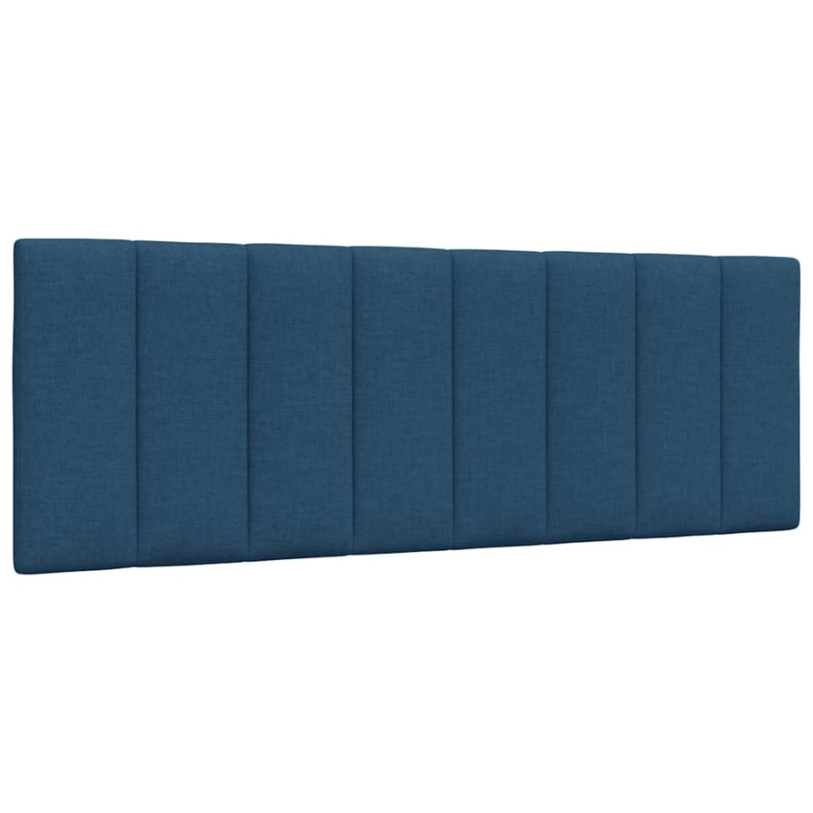 Bed Met Matras Stof 140 x 200 cm Blauw