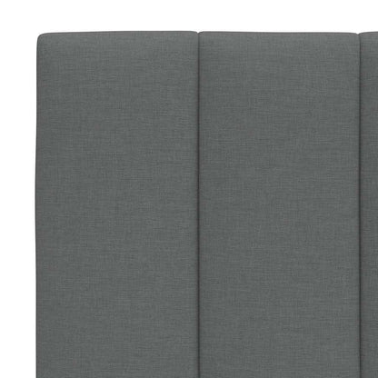 Bed met matras stof donkergrijs 160x200 cm