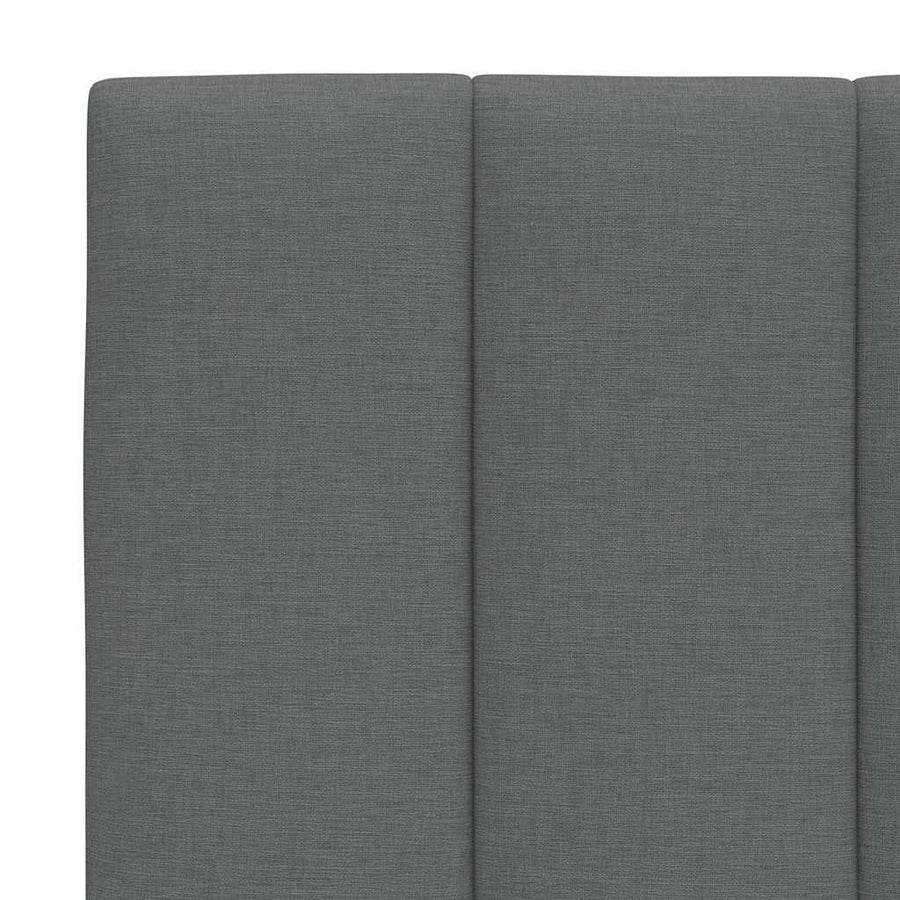 Bed met matras stof donkergrijs 160x200 cm