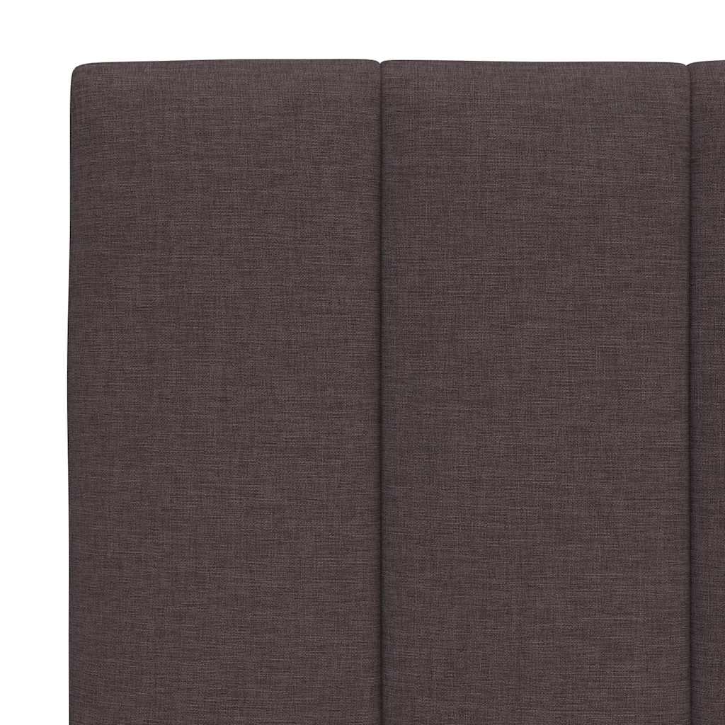 Bed Met Matras Stof 160 x 200 cm Donkerbruin