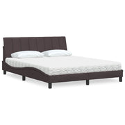 Bed met matras 160x200 cm donkerbruin