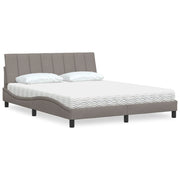Bed met matras 160x200 cm taupe