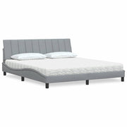Bed met matras lichtgrijs 180x200 cm