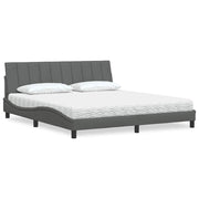 Bed met matras 180x200 cm donkergrijs