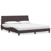 Bed met matras 180x200 cm donkerbruin stof