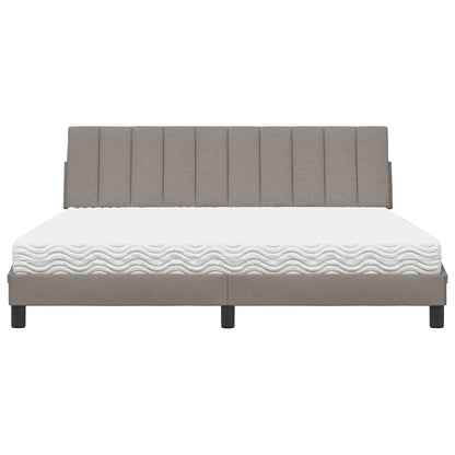 Bed Met Matras Stof 180 x 200 cm Taupe