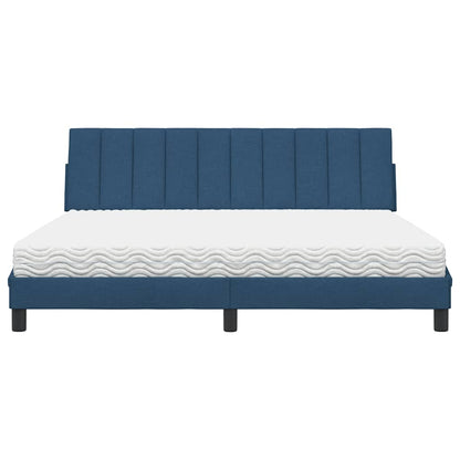 Bed met matras stof blauw 180x200 cm