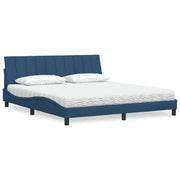 Bed met matras 180x200 cm blauw stof