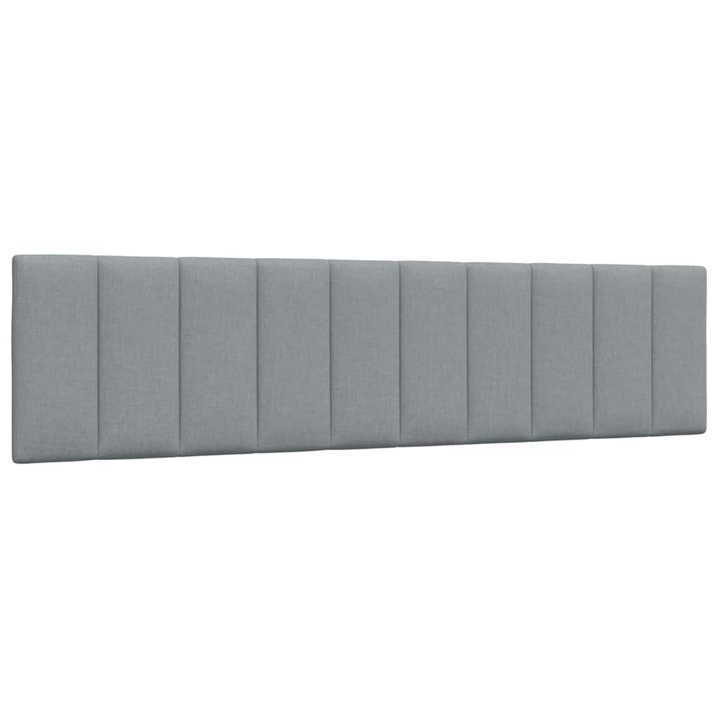 Bed met matras "Hanko" stof lichtgrijs 200x200 cm