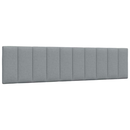 Bed met matras "Hanko" stof lichtgrijs 200x200 cm