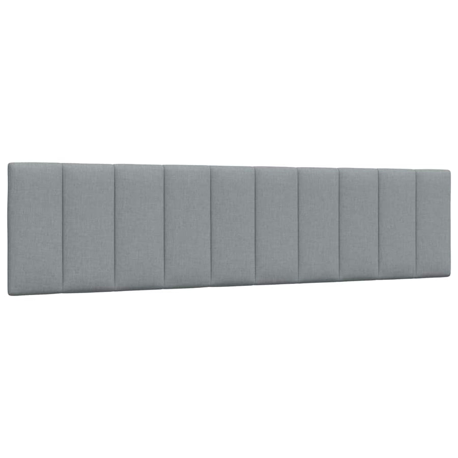 Bed met matras "Hanko" stof lichtgrijs 200x200 cm