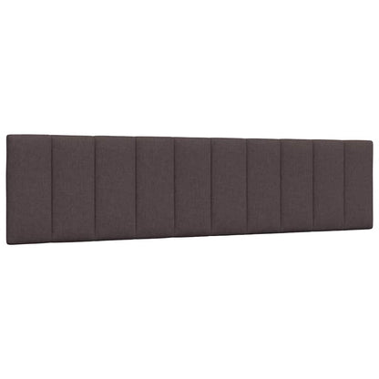 Bed met matras stof donkerbruin 200x200 cm