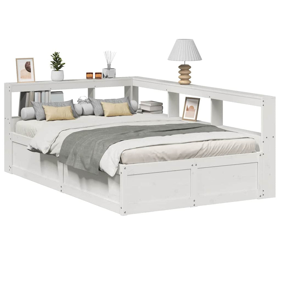 Bed met matras "Hanko" stof taupe 200x200 cm