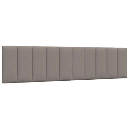 Bed met matras "Hanko" stof taupe 200x200 cm