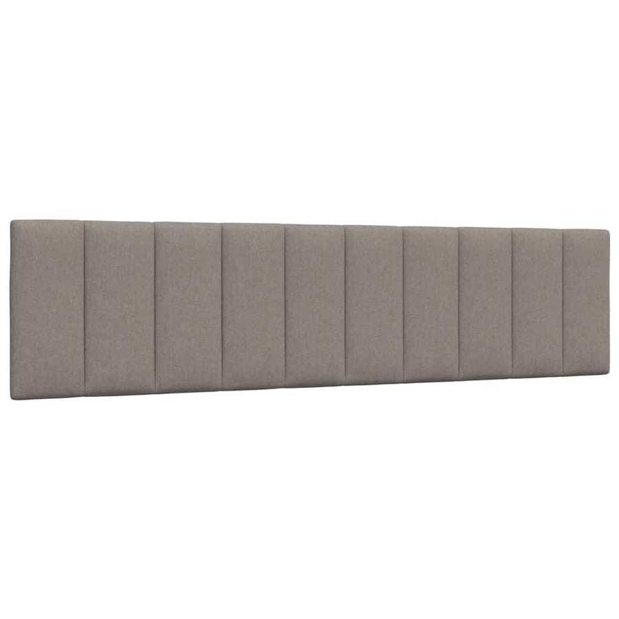 Bed met matras "Hanko" stof taupe 200x200 cm