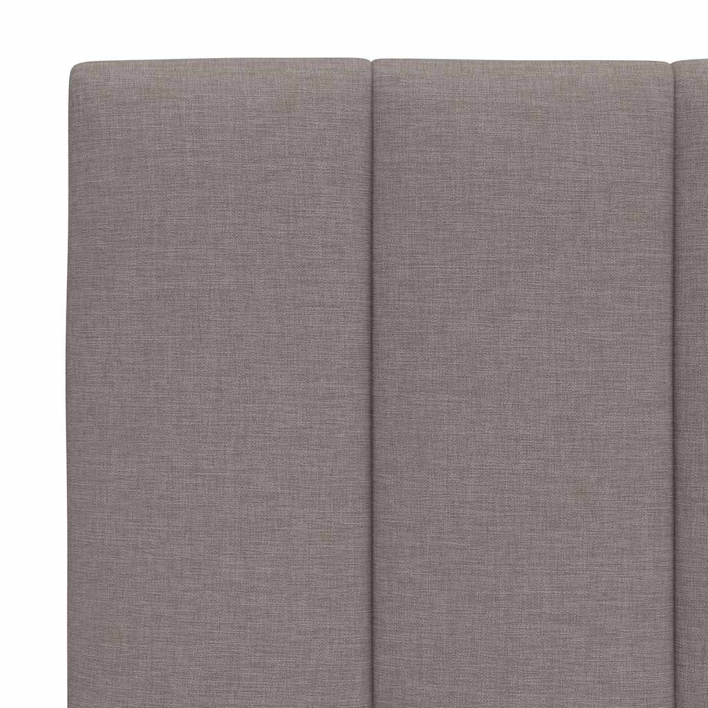 Bed met matras "Hanko" stof taupe 200x200 cm