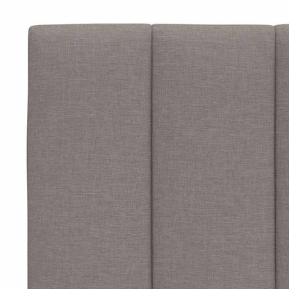 Bed met matras "Hanko" stof taupe 200x200 cm