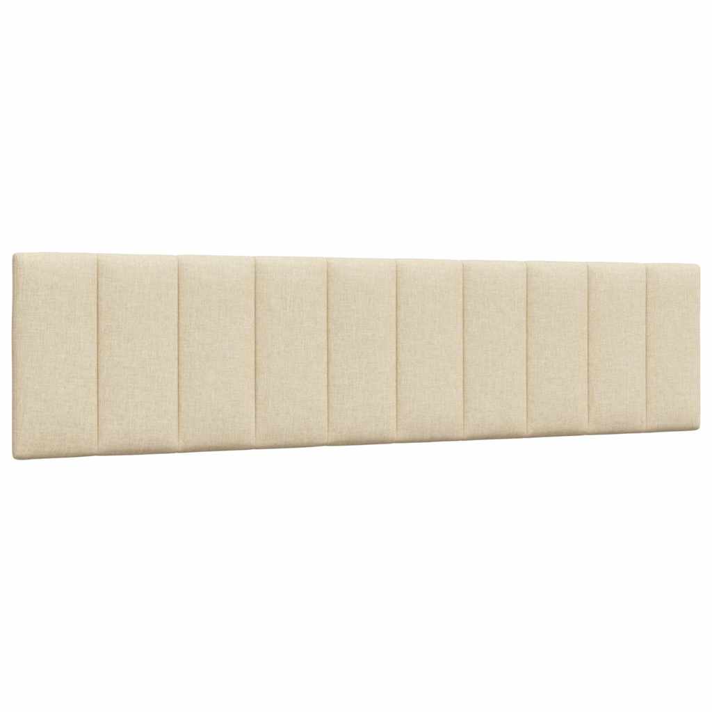 Bed met matras "Hanko" stof crèmekleurig 200x200 cm