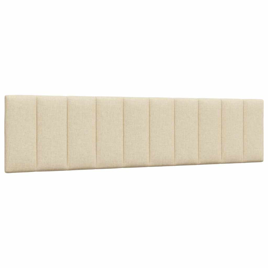 Bed met matras "Hanko" stof crèmekleurig 200x200 cm