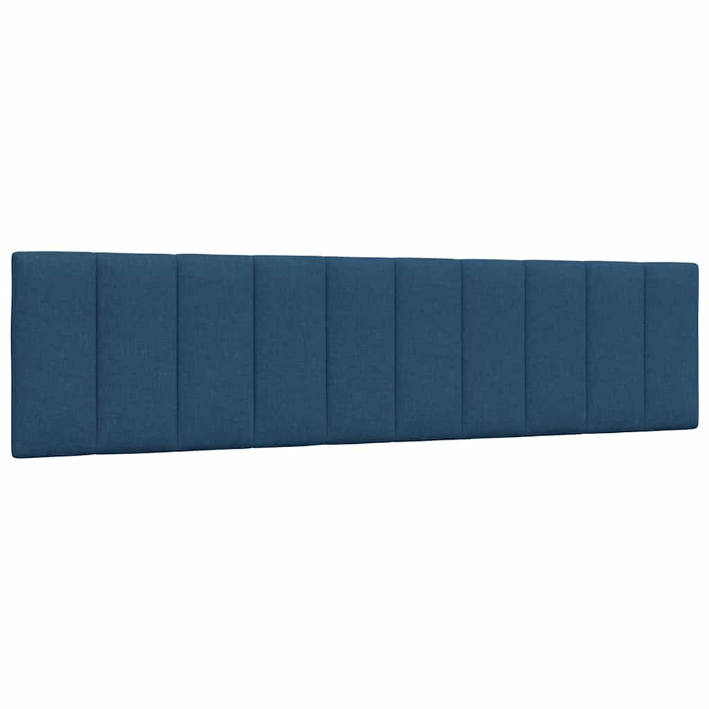 Bed met matras "Hanko" stof blauw 200x200 cm