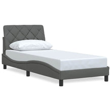 Bedframe zonder matras 80x200 cm stof donkergrijs