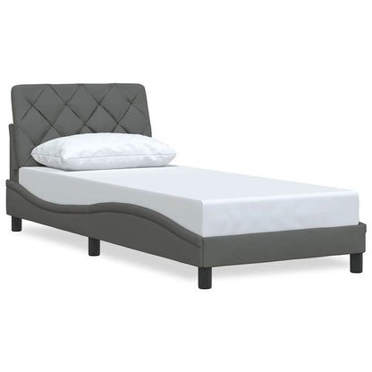 Bedframe zonder matras 80x200 cm stof donkergrijs