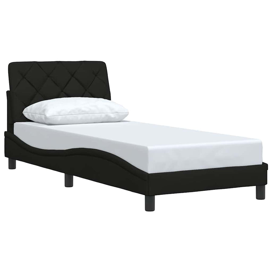 Bedframe zonder matras 80x200 cm stof zwart